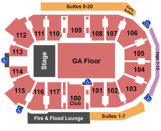 Abbotsford Centre Seating Chart